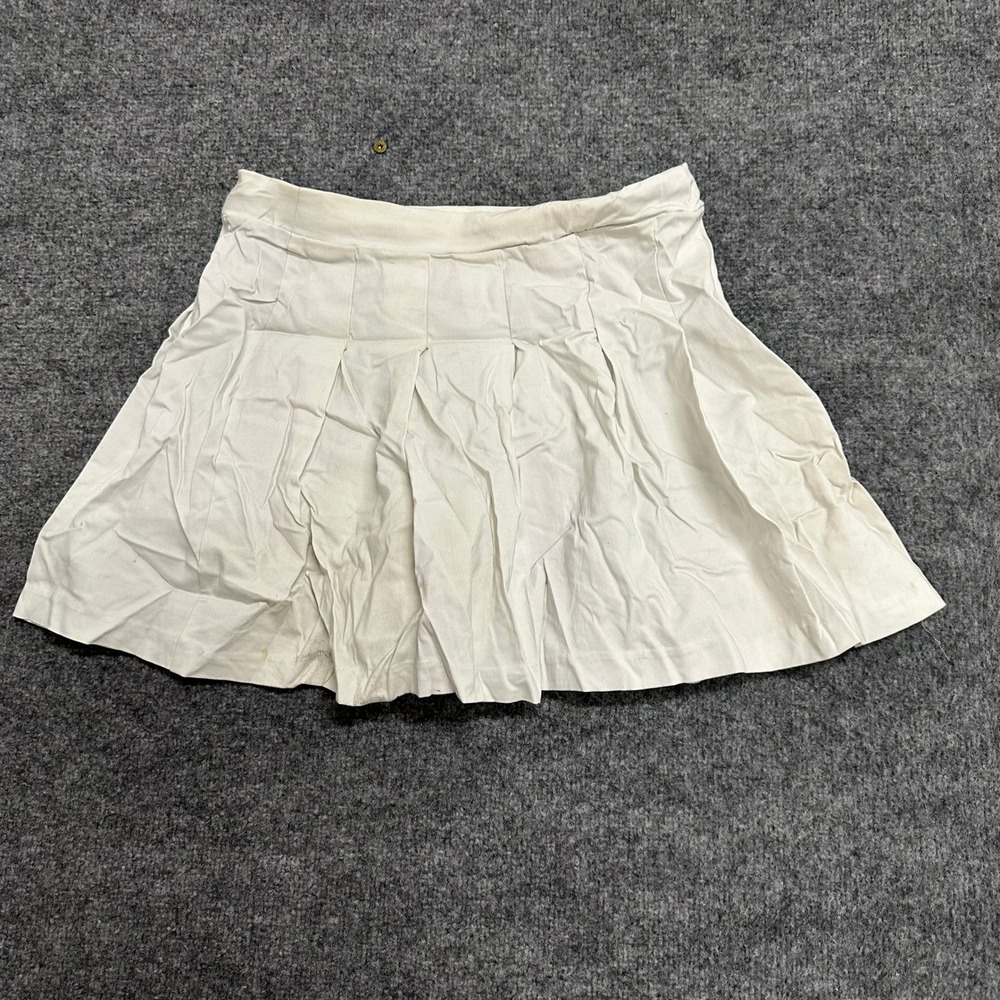 Joe Benbasset Skirt Womens XL White Pleated Mini Preppy Stretch Casual Rayon
